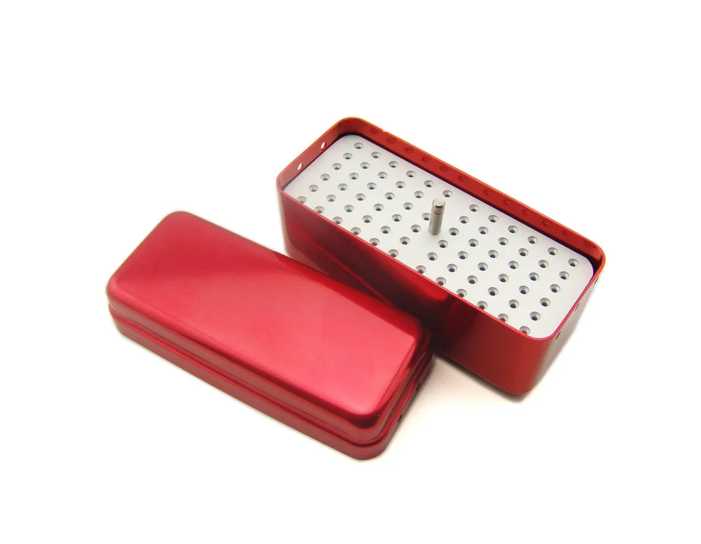 1 Pc Aluminum Dental Disinfection Box Autoclave 58 Hole Dental Bur Holder Stand Autoclave - View #10