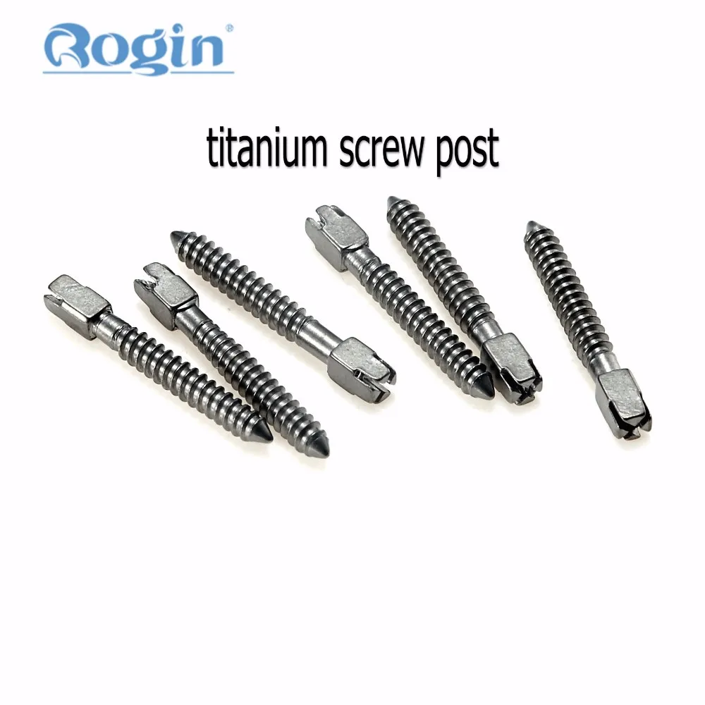 Dental Screw Posts In Medical Stainless Steel / Golden Plated