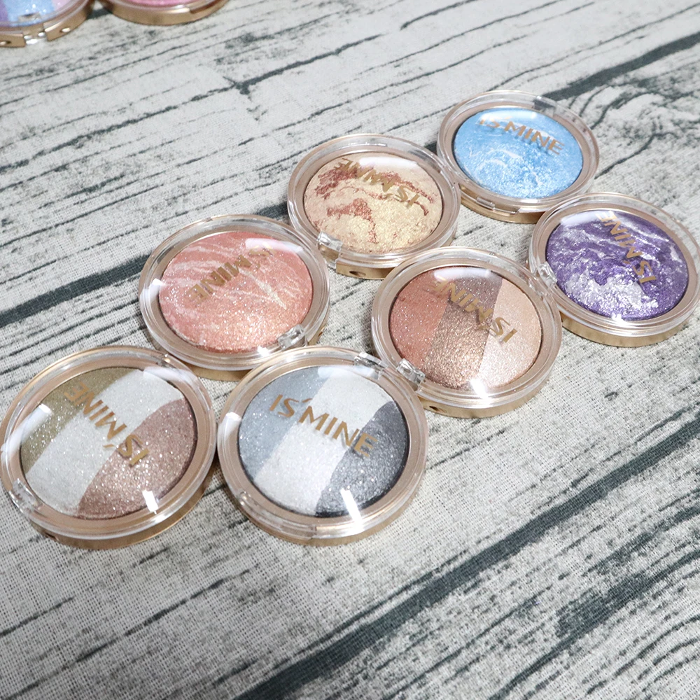Single Color Baked Eyeshadow Palette Professional Eye Makeup Shimmer