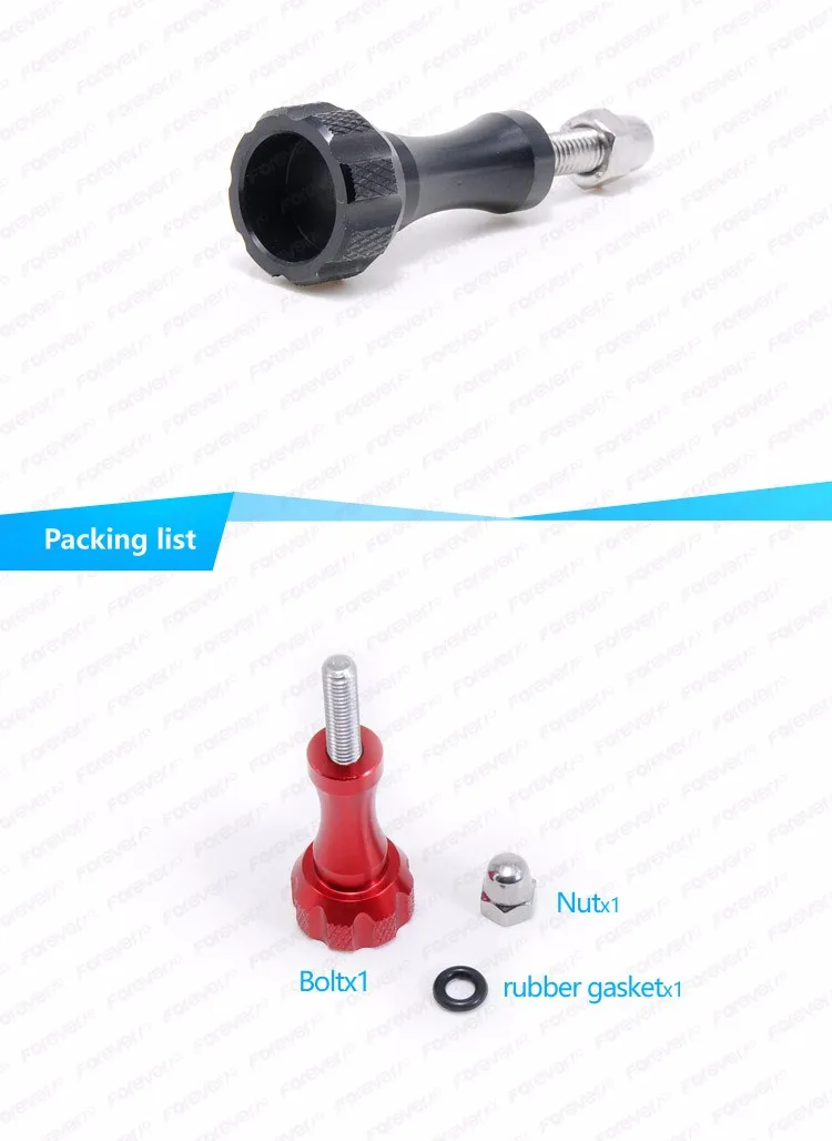2016 Trending Products CNC Machining Aluminum Alloy Bolt Gopros Screw For Tripod Mount Adapter