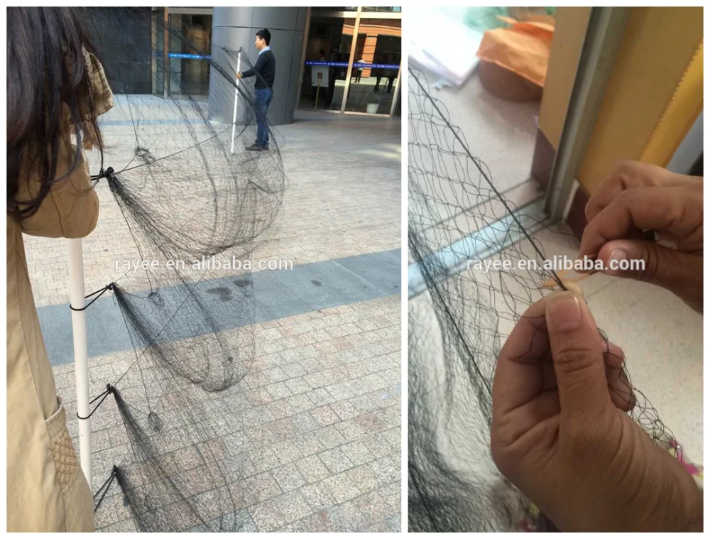 Anti Bird Net Bird Mist Nets 38mm Mesh Polyester Mist Nets For Bats,110d/2ply X13mmx4x16meter To