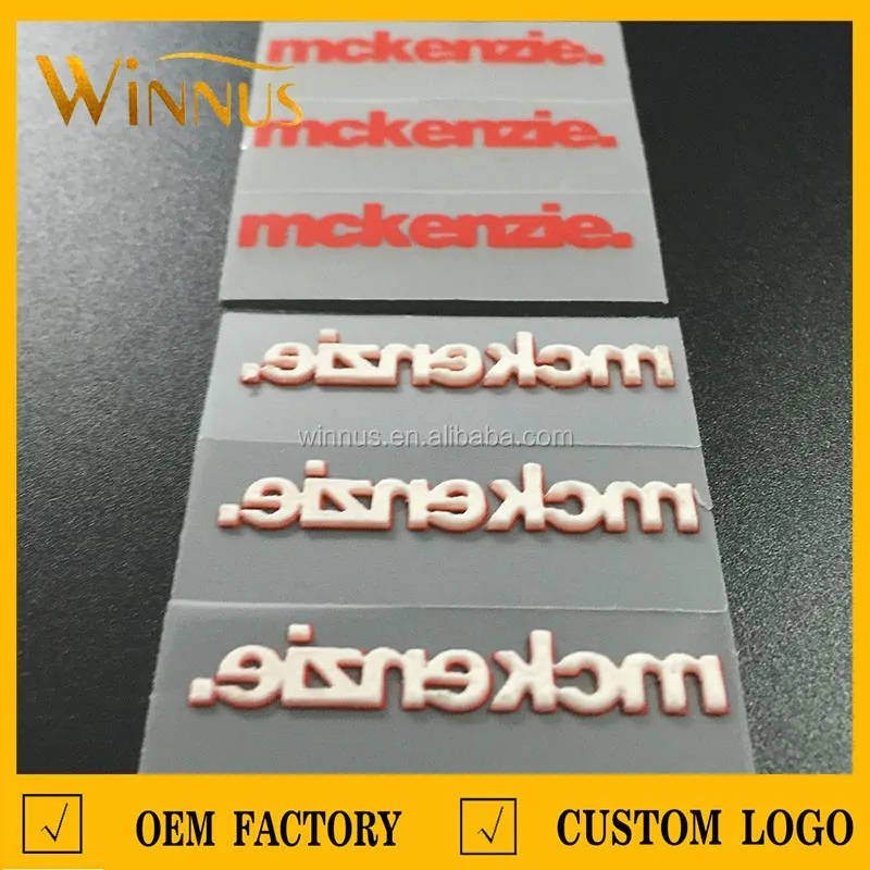 Custom Screen Print Embossed Glove Wimwear Iron On Heat Press 3d Logo