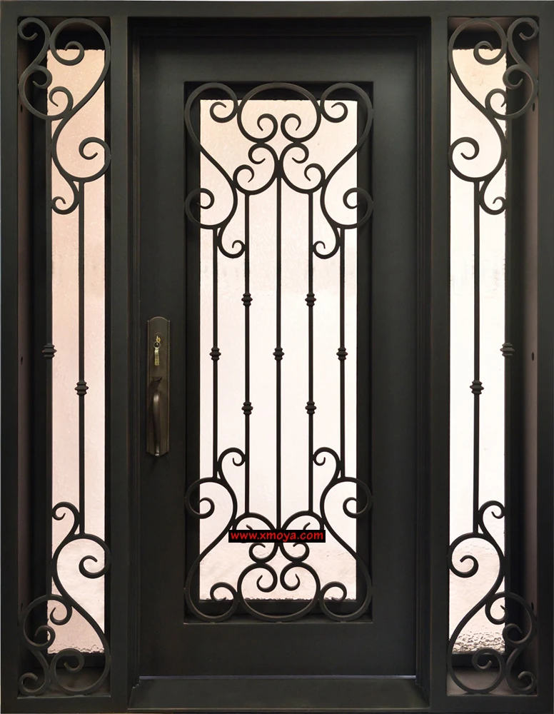 Residential House Iron Safety Double Entry Door Design - Buy Iron Door