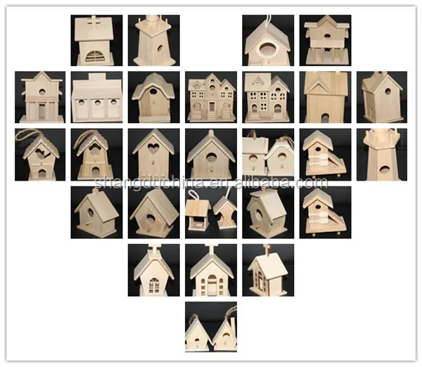 2015 New Designer Fancy Unfinished Wooden Bird Houses Model Wholesale - Buy Designer Bird Houses 