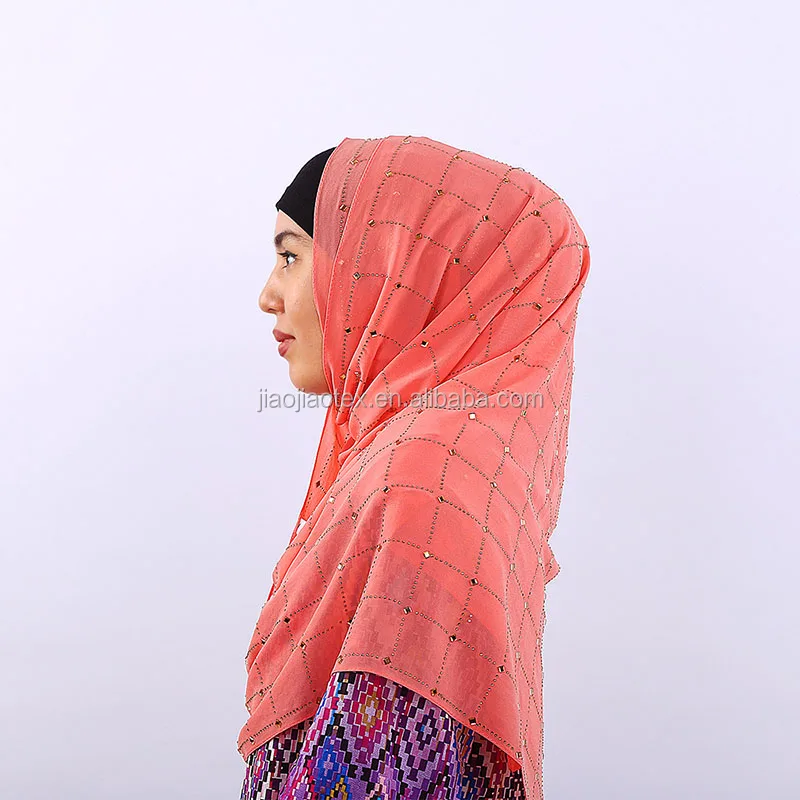 女性のヘッドスカーフ手作りビーズイスラム教徒のシフォンスカーフ Buy 女性ヘッドスカーフ手作りビーズイスラム教徒のシフォンスカーフ シフォン スカーフ ヘッドスカーフ Product On Alibaba Com