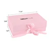 rigid cardboard pink ribbon rectangle folding paper box