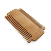 WB200-566 Customized Logo Anti Lice Comb Blank Peach Wood Beard Comb