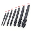7pcs HSS 6542 nitriding M3-M12 spiral fluted groove screw tap of square thread metric plug hand drill set