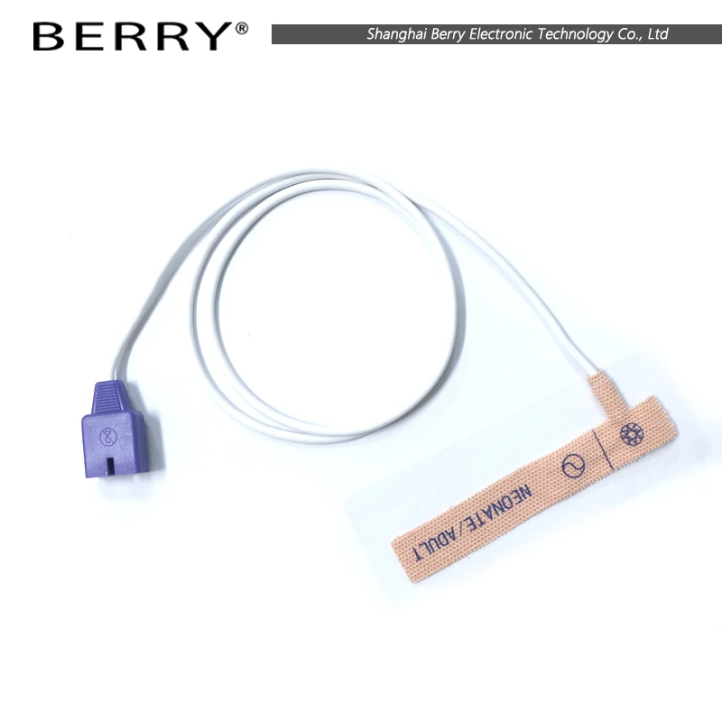 Berry Nellcor Compatible Oximax 9 Pins Disposable Neonate/Adult SpO2 Sensors Cable Probe
