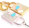 Fashion Jewelry Crystal Lock USB Flash Drive 32gb Memory Stick 16GB 32GB 64GB Girl Gift Pendrive