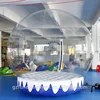 Customized clear Commercial advertisement use christmas inflatable human size ice snow ball inflatable show globe for sale