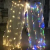 Bestdance Belly Dance LED Fan Veils Bamboo Fans Veils with LED Lights Festival Prop OEM