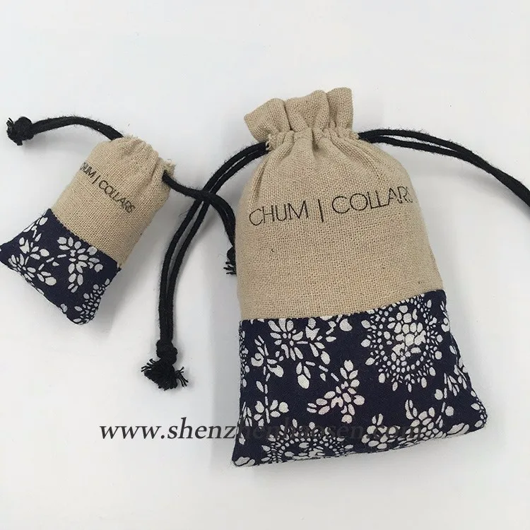 promotional cotton calico gift drawstring bag with logo promotional cotton calico gift drawstring bag with logo