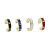no piercing fashion women jewelry 4 color enamel band star cuff earring