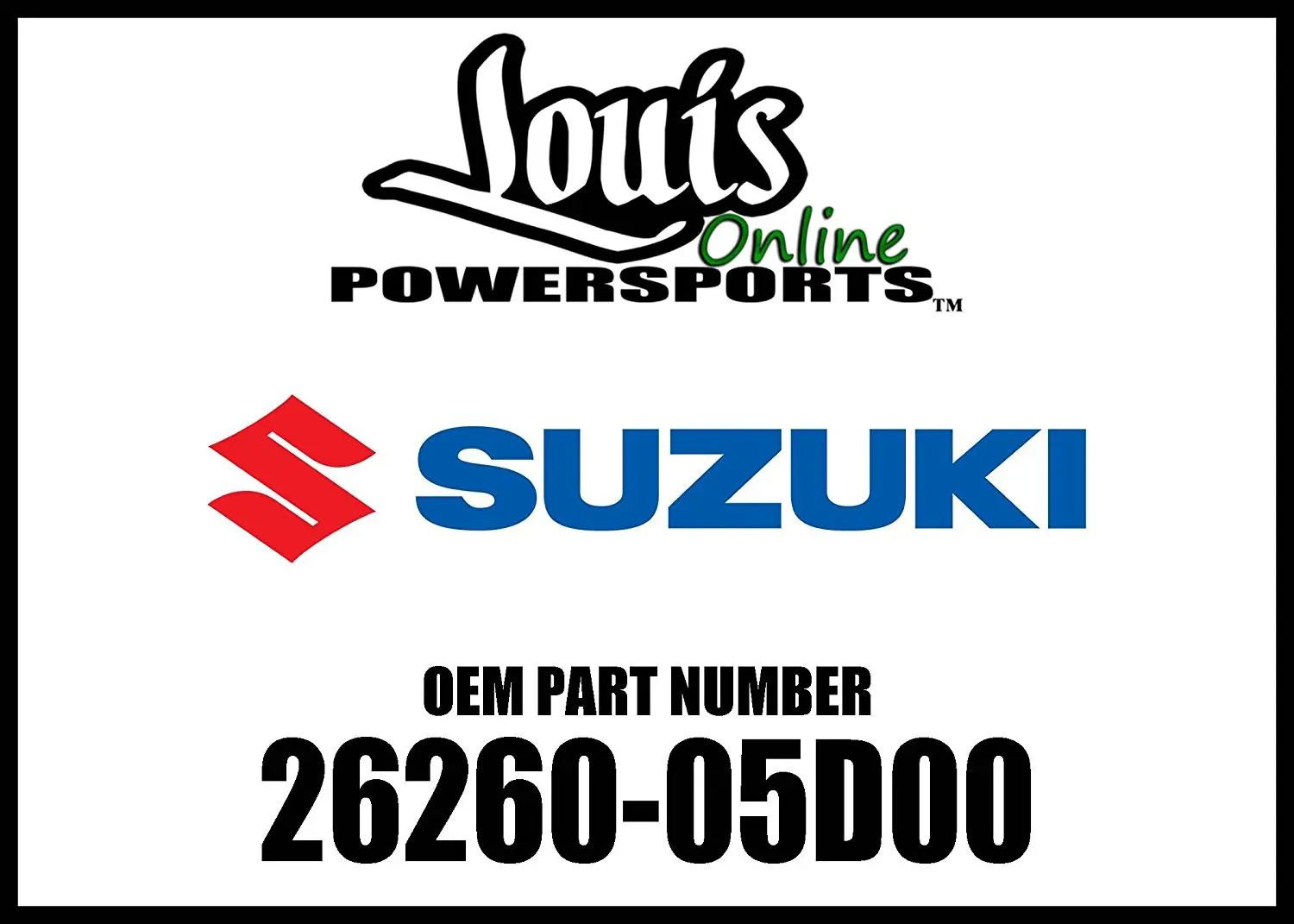 Suzuki Gear Kick Start 26260-05D00 New OEM