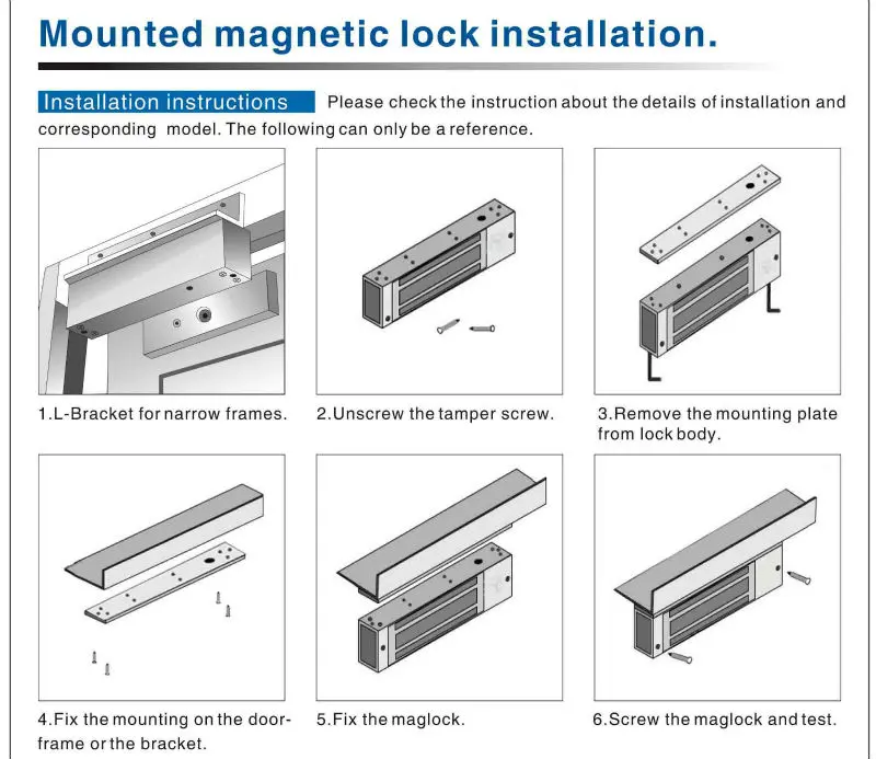 U Type Bracket For Magnetic Door Lock,High Quality Waterproof Lock