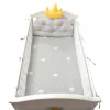 Baby Cotton Crown Design Mesh 5pcs Baby Crib Bedding Set