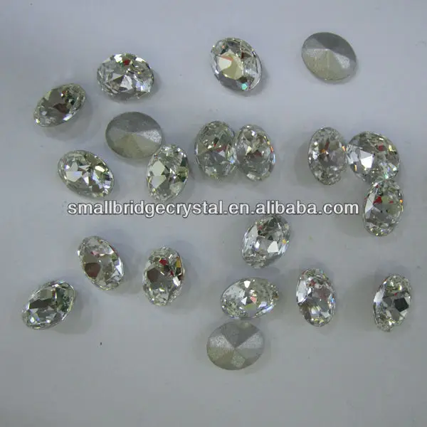 product oval shape point back crystal stone-26