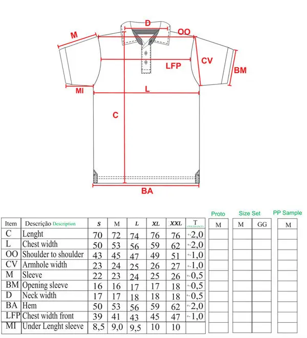 Men S Shirt Measurement Chart