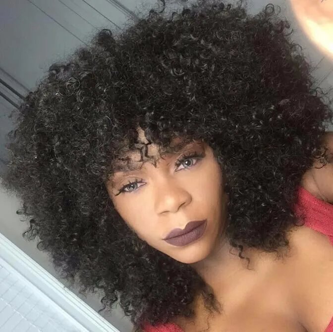 Top Quality Brazilian Online Afro Kinky Curl Thick Hair Full Head