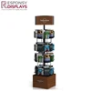 Practical 360 degree metal wire floor spinner book rack used in book store