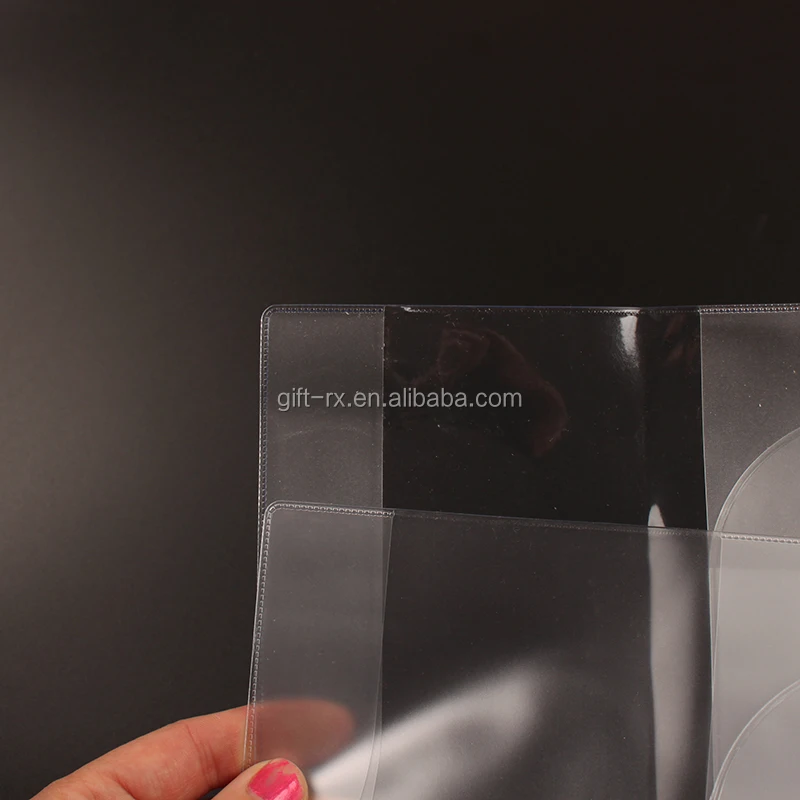 Portable Custom Pvc Clear Passport Cover Plastic Notebook Holder Rfid