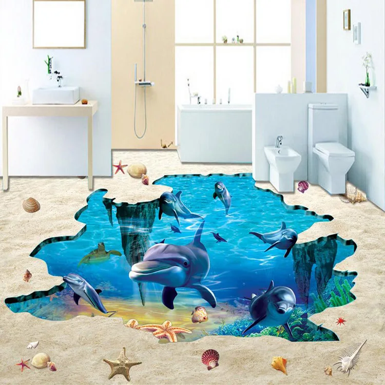 High Quality Pvc Self Adhesive Material 3d Floor Sticker Murals