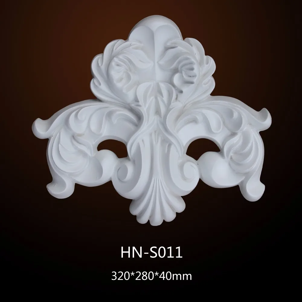 Polyurethane White Decorative Appliques For Cabinets ...