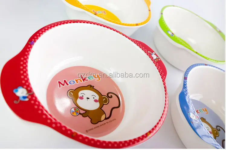 Kids Melamine Dinner Bowl With Handles