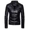Men's Designing Brown Label Black Color Society Leather Jacket