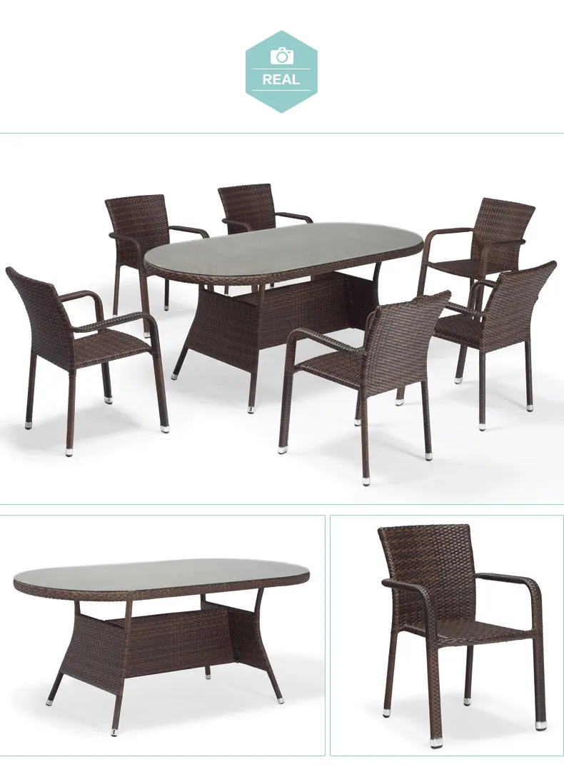6+1 Used Restaurant Rattan Furniture Outdoor With Oval Table Buy