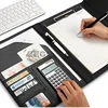 luxury white pu leather custom printing a4 embossing hardcover file folders logo documents