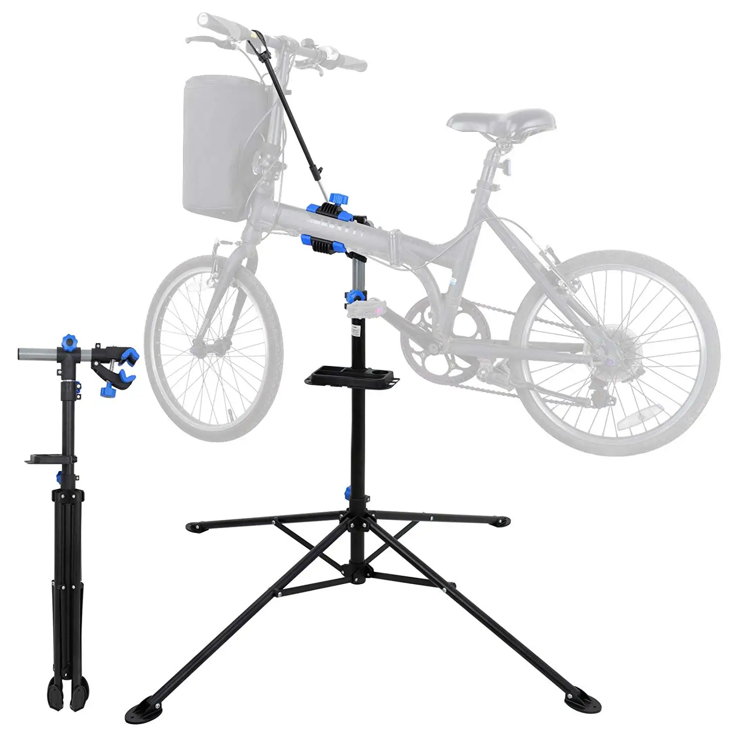 yaheetech pro mechanic bicycle repair workshop stand maintenance rack with tool
