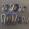 Titanium Quick Release Keychain Carabiner Snap Hook and Key ring