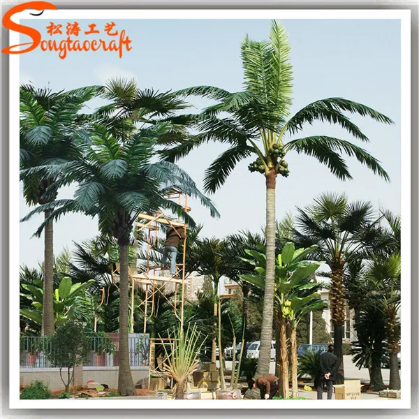 Outdoor Large Plastic Fake Coconut Palm Tree Make Artificial Palm Trees