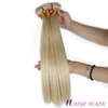 Aliexpress Hair Bundles Double Drawn Thick 8A 9A Virgin Human Peruvian Hair Color 613 Blonde Peruviaonde Peruvian Hair Weaving