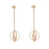 Beautiful Stainless Steel Chain Fashion Women Girls Rose Gold Long Drop Earrings For women