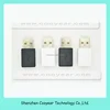 White USB A Male to micro B 5 Pin Female Adapter Converter,paypal is accepted.
