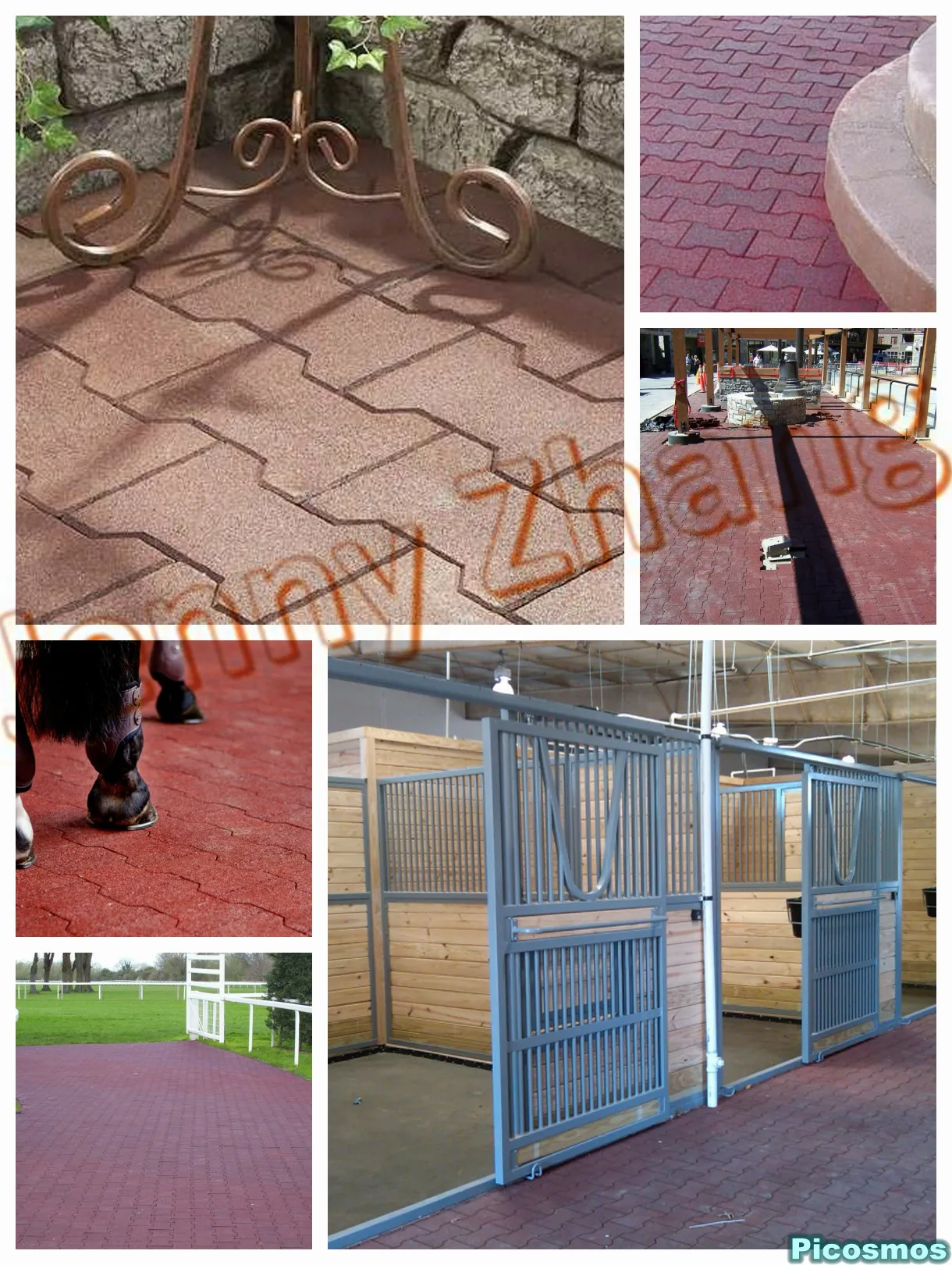 Antislip Outdoor Pathway Thick Interlocking Dog Bone Rubber Tile For