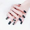 Matte burgundy Coffin False nails Gray Pure Blue Designs Nude 24pcs purple Full Nail Tips Pink Ballerinas red fake nail art