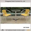 white plastic outdoor table and chair