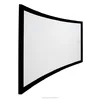 Wall Mount Curved Projector Screen With Black Velvet Border,Chinese Manufacturer