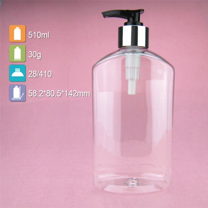17oz 510ml Pet Plastic Hair Oil Bottle With Pump Dispenser Buy