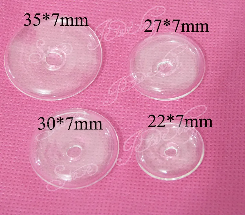 35 7 30 7 27 7 22 7mm flat round shape glass bubble bottle 20pcs lot