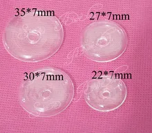 35 7 30 7 27 7 22 7mm flat round shape glass bubble bottle 20pcs lot