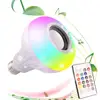 Smart Led Bulb E27 Lampada Blue tooth 12W RGB Lamp Dimmable 85-265V Blue tooth Speaker Music Player Audio Led Light Bulb +Remote