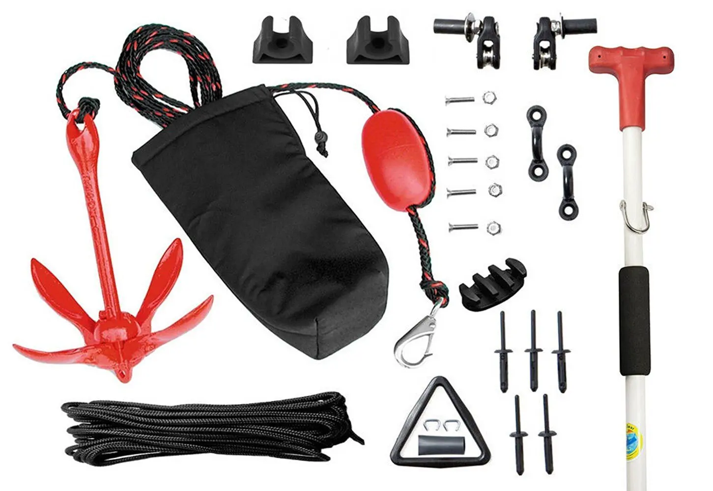 Buy Kayak Anchor Pole Kit Canoe Jon Boat Anchor Trolley Kit w/ 6ft