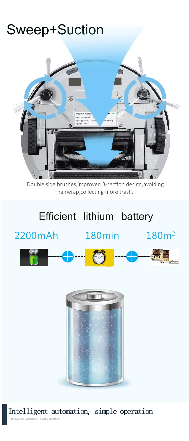 OEM floor cleaning automatic robot vacuum cleaner