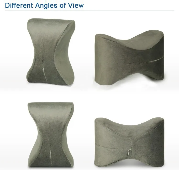 Pillow Wedge Back Hot Sale Side Sleepers Memory Foam Foot Leg Rest Relax Pillow Knee Support Pillow With Strap Removable Cover