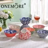 Colorful Round Ceramics Stamping Bowl Gift Set